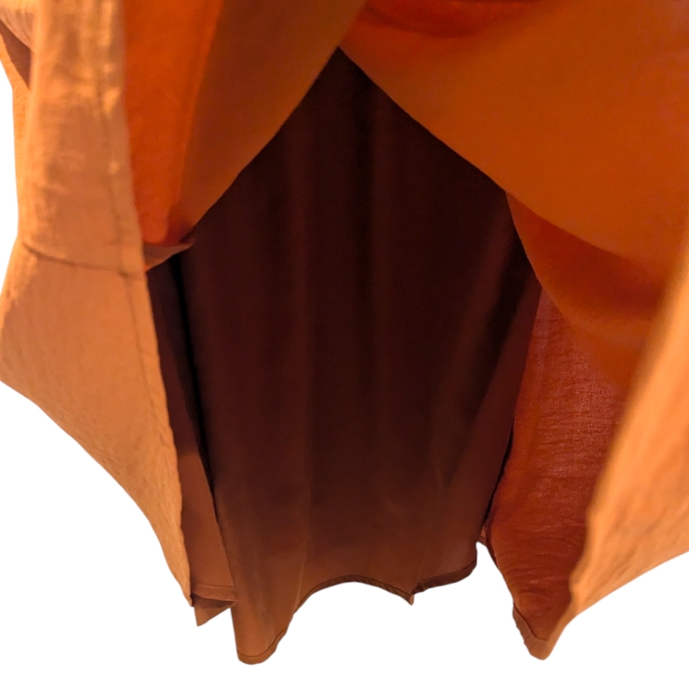 SSYS  The Maggie Sleeveless Collared Crepe Dress In Burnt Orange XL - Picture 7 of 8